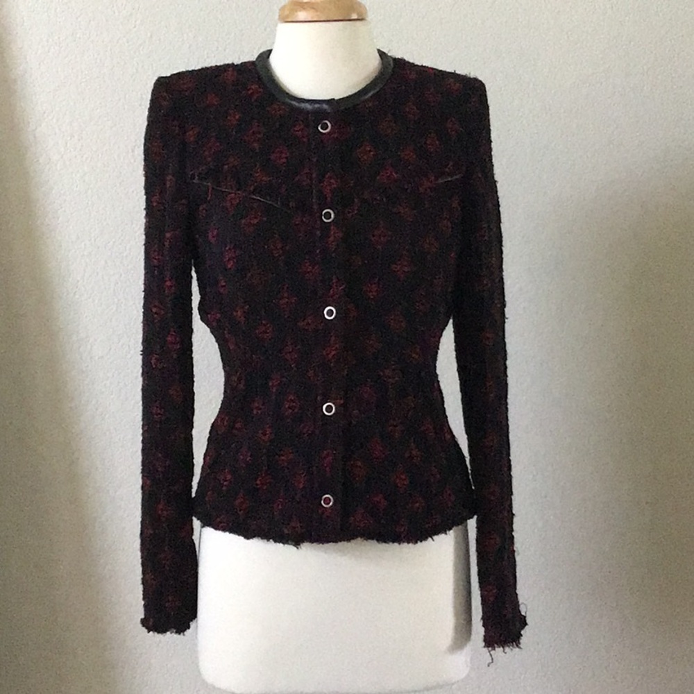 IRO Collarless Tweed Jacket